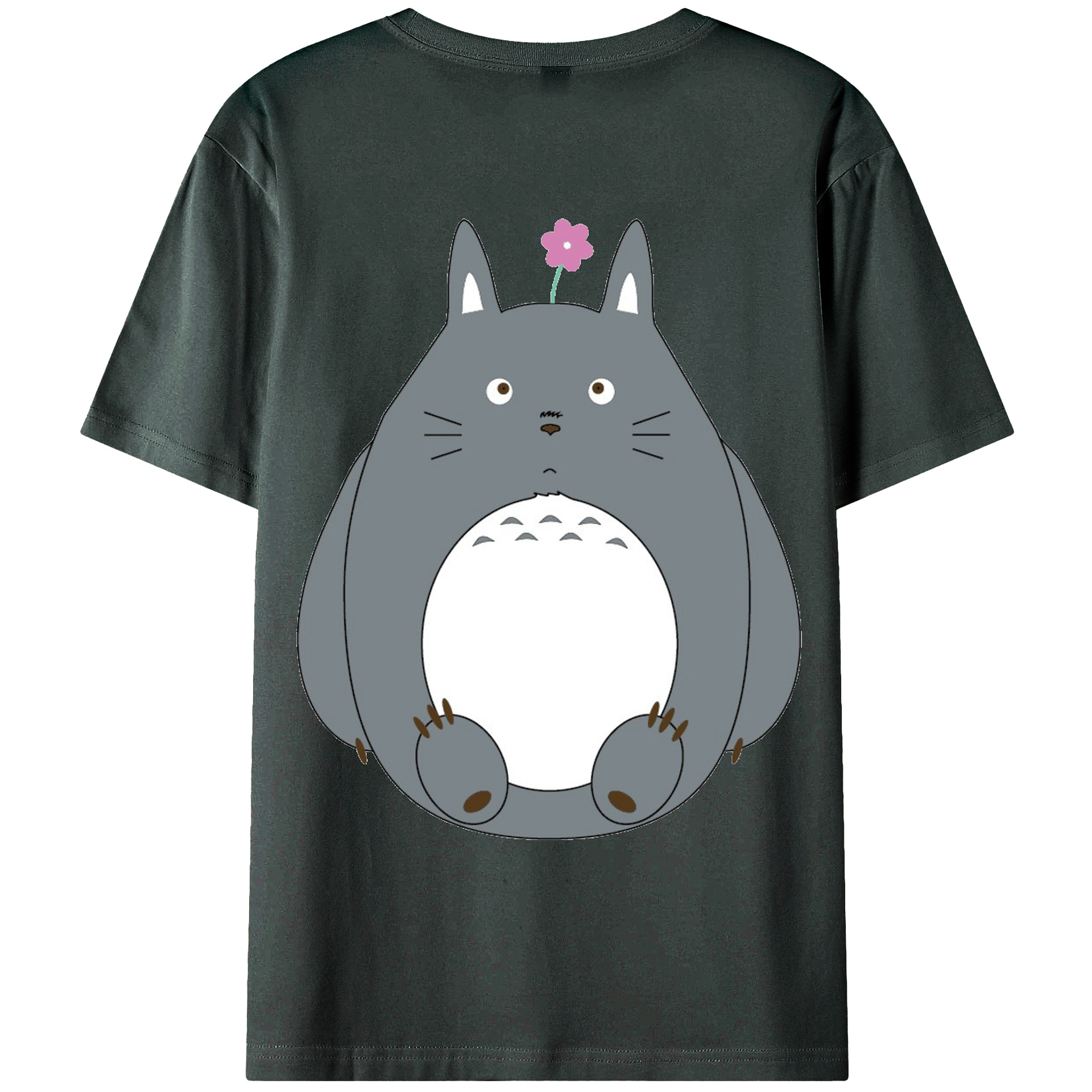 （画像用） となりのトトロ 草壁メイ 草壁サツキ My Neighbor Totoro Satsuki Kusakabe Mei Kusakabe 綿100％ メンズ半袖Tシャツ（バックプリント） 通気性